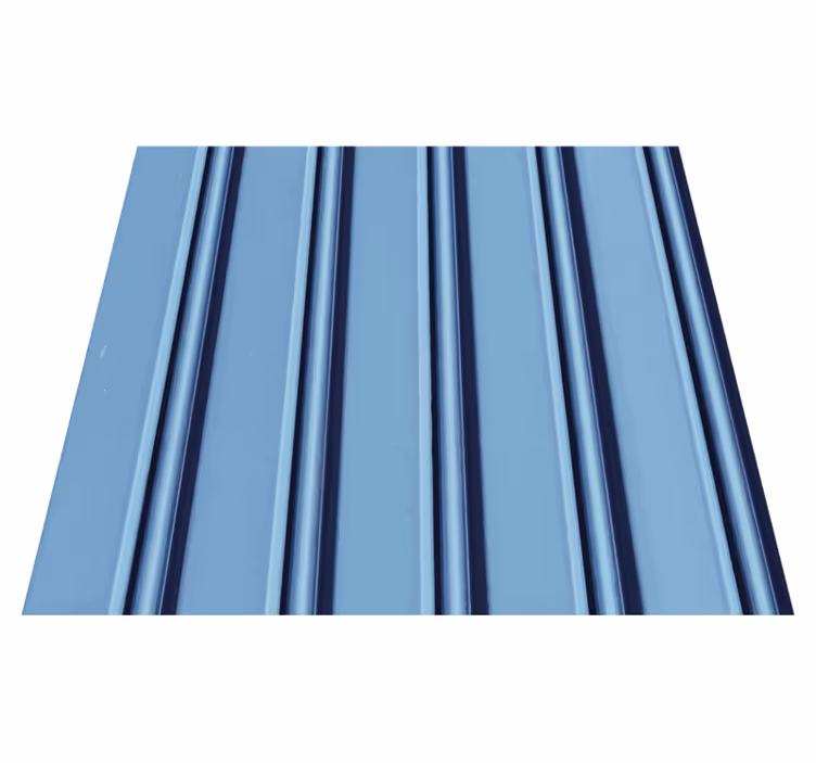 Light blue stripes on white vertical bedroom carpet - TenStickers