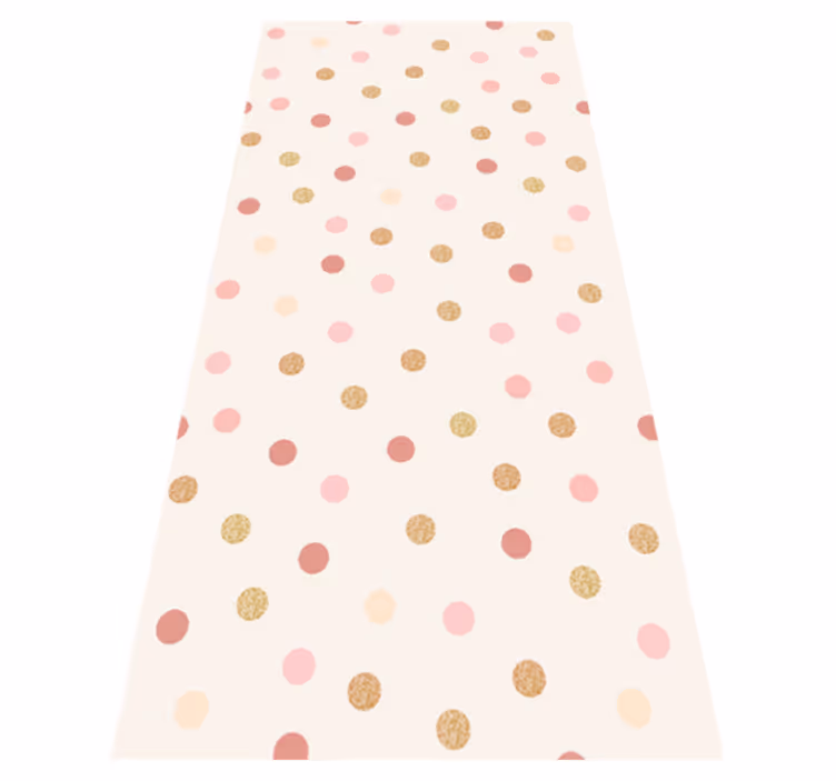 Bedroom carpet with light pink irregular dots - TenStickers
