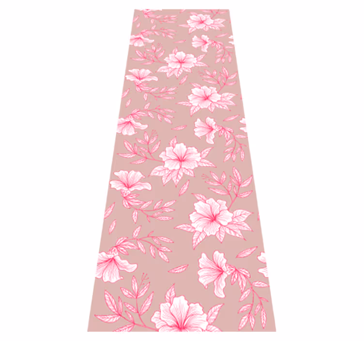 Neon pink lotus bedroom carpet - TenStickers