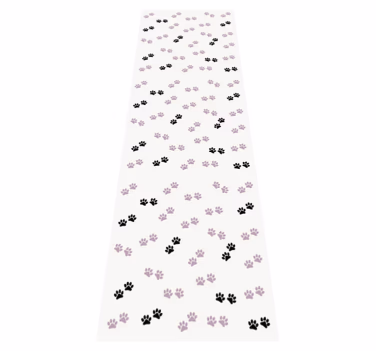 Bedroom carpet with cat paw prints - TenStickers