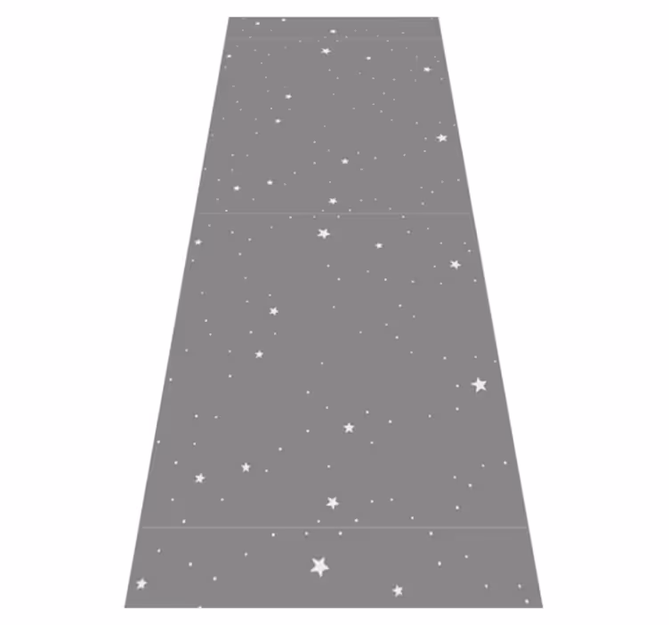 Bedroom carpet with white stars on gray background - TenStickers