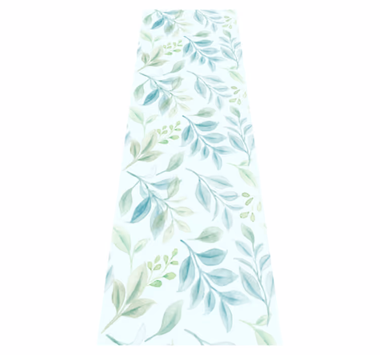 Green thin leaves bedroom carpet - TenStickers