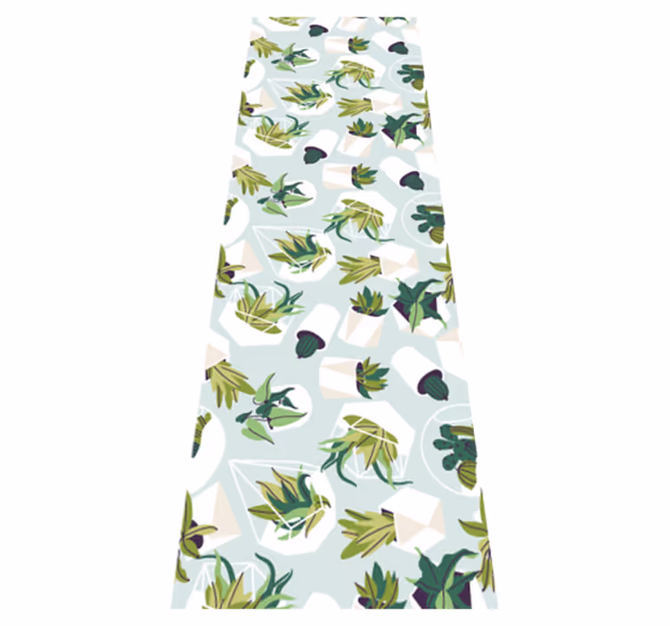 Bedroom carpet in green cactus design - TenStickers