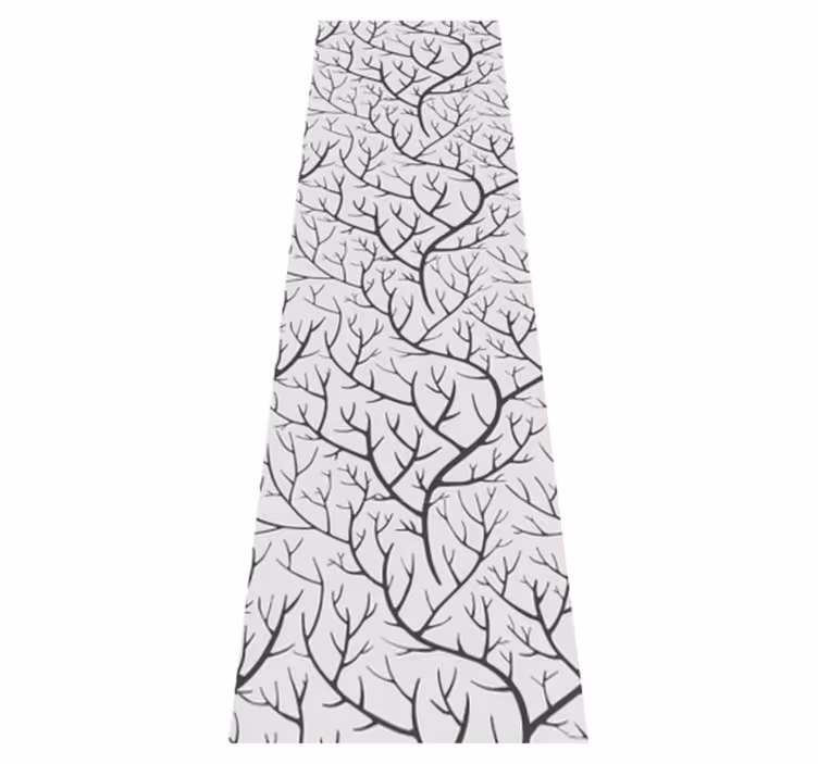 Bedroom carpet with thin gray branches and birds - TenStickers