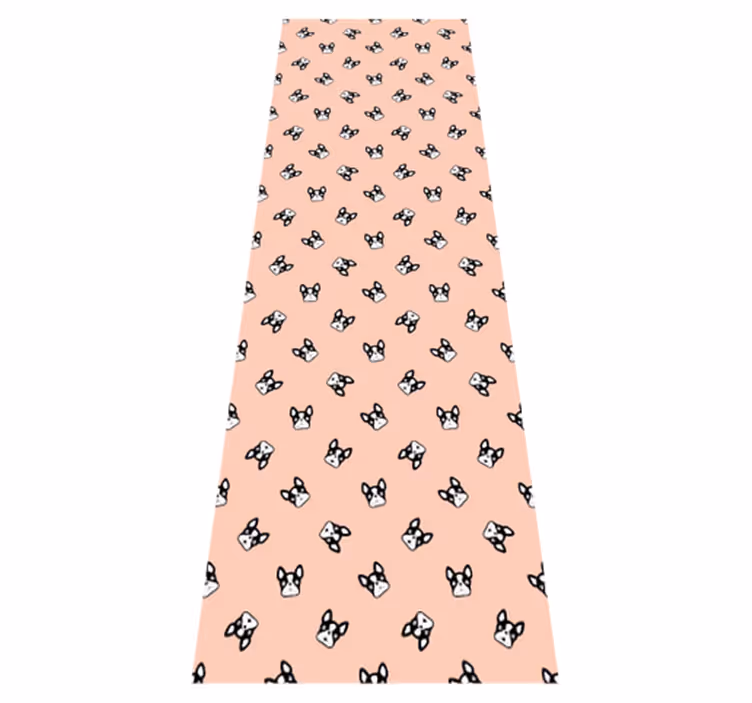 Bedroom carpet with adorable french bulldog design - TenStickers