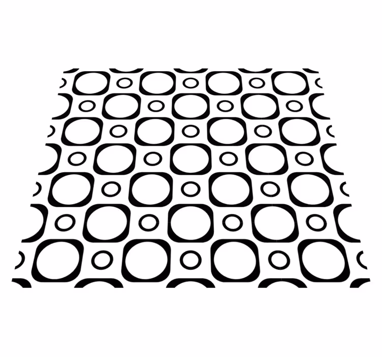 Bedroom carpet in black and white tiles - TenStickers