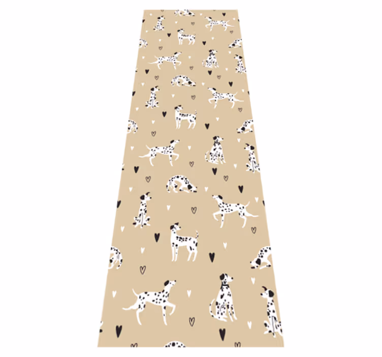 Bedroom carpet with beige dog pattern - TenStickers