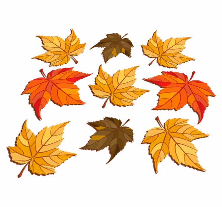 Nature rug autumn leaves design - TenStickers