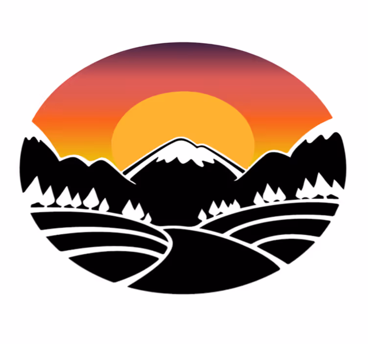 Nature rug mountain and forest design - TenStickers