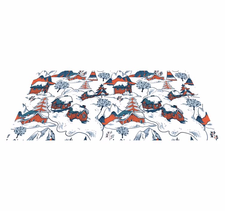 Nature rug polish mountains design - TenStickers