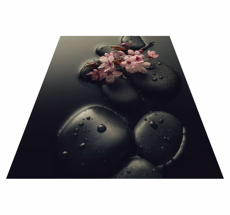 Nature rug for a zen stone bathroom ambiance - TenStickers