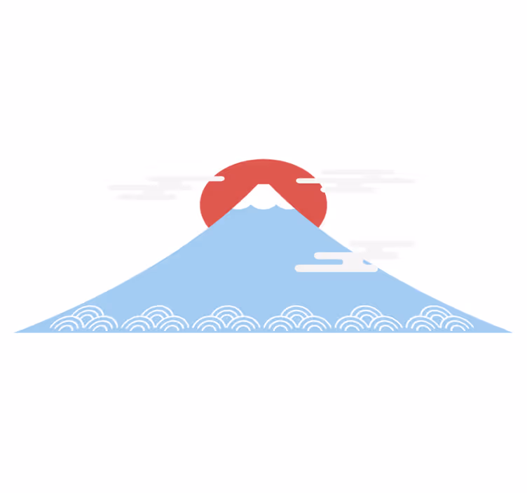Nature rug asian mountain style design - TenStickers
