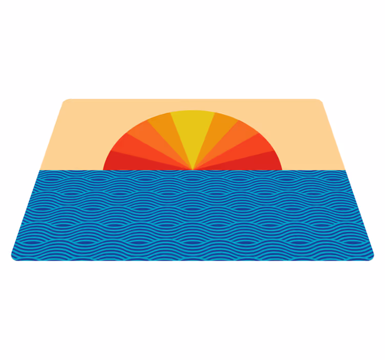 Nature rug vintage sunset laptop - TenStickers