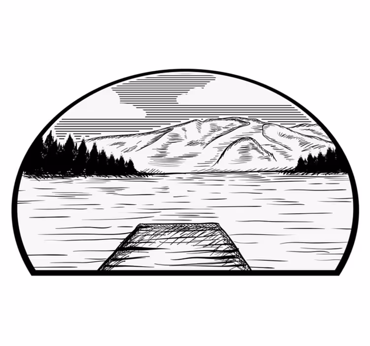 Nature rug motorhome pine lake retreat - TenStickers
