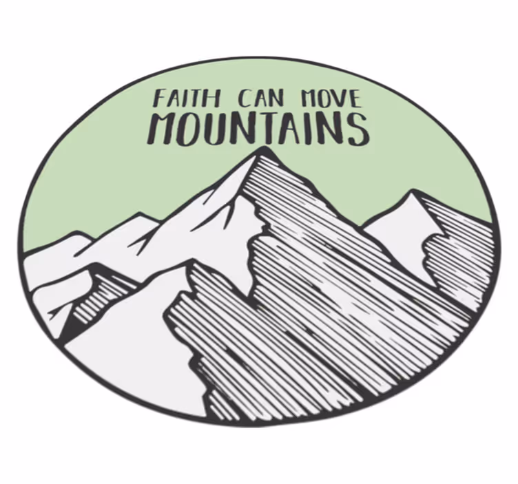 Nature rug faith moves mountains - TenStickers
