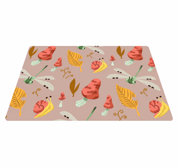 Nature rug with autumn fauna and flora pattern - TenStickers