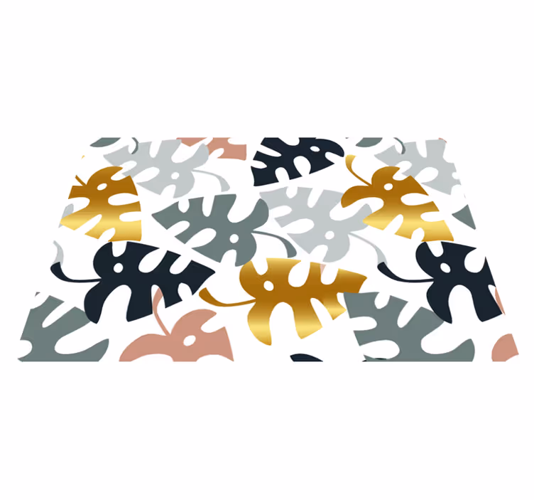 Nature rug with golden and multicolor leaves - TenStickers
