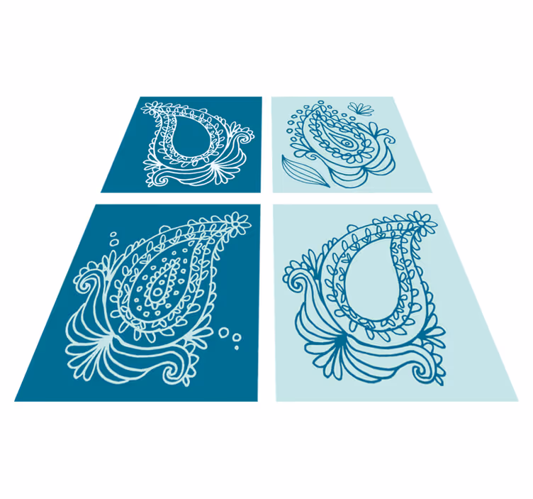 Nature rug with paisley pattern design - TenStickers
