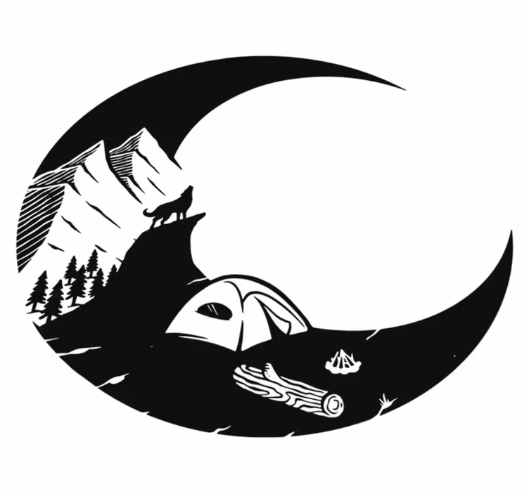 Nature rug mountain camping landscape - TenStickers