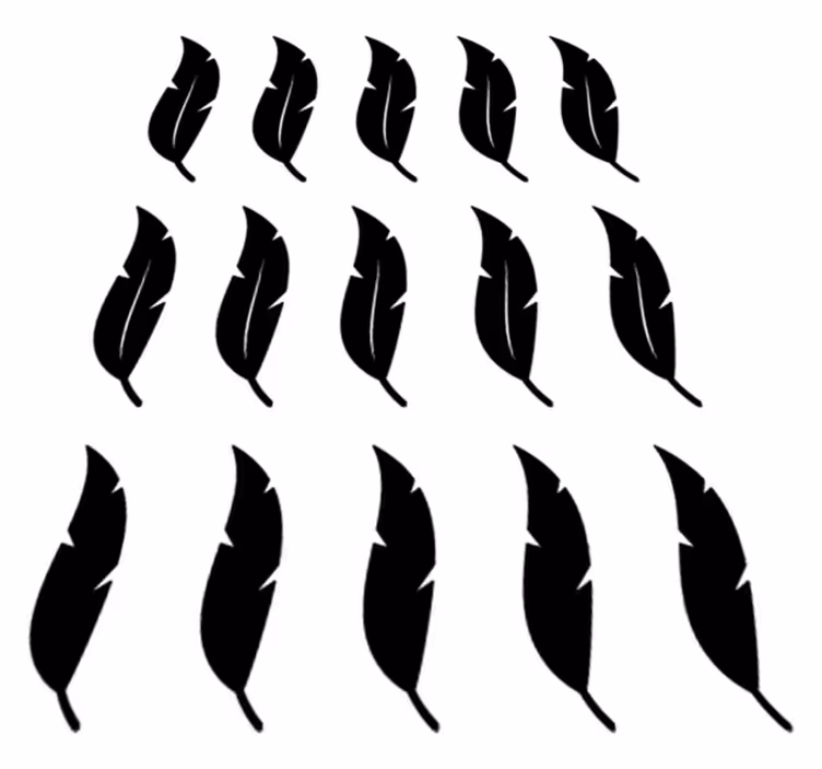 Nature rug with floating feather designs - TenStickers