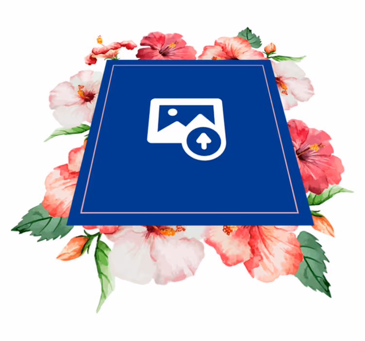 Nature rug hibiscus floral design - TenStickers