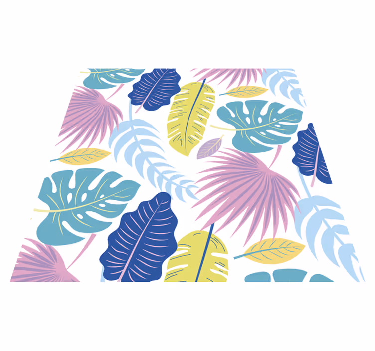 Nature rug with vibrant leaf designs - TenStickers
