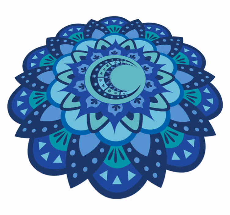 Nature rug elaborate botanical mandala design - TenStickers