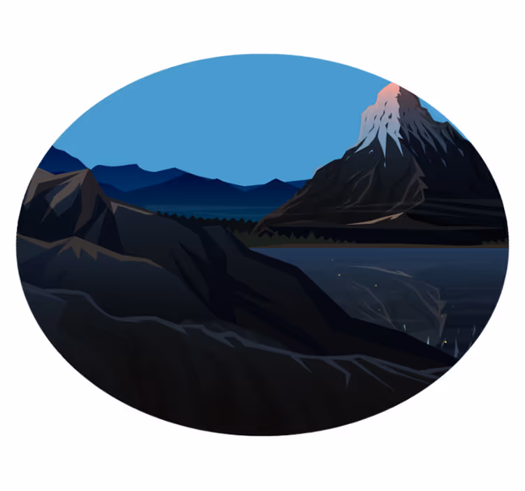 Nature rug mountain landscape view - TenStickers