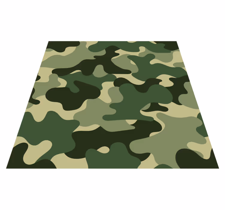 Nature rug camo pattern design - TenStickers