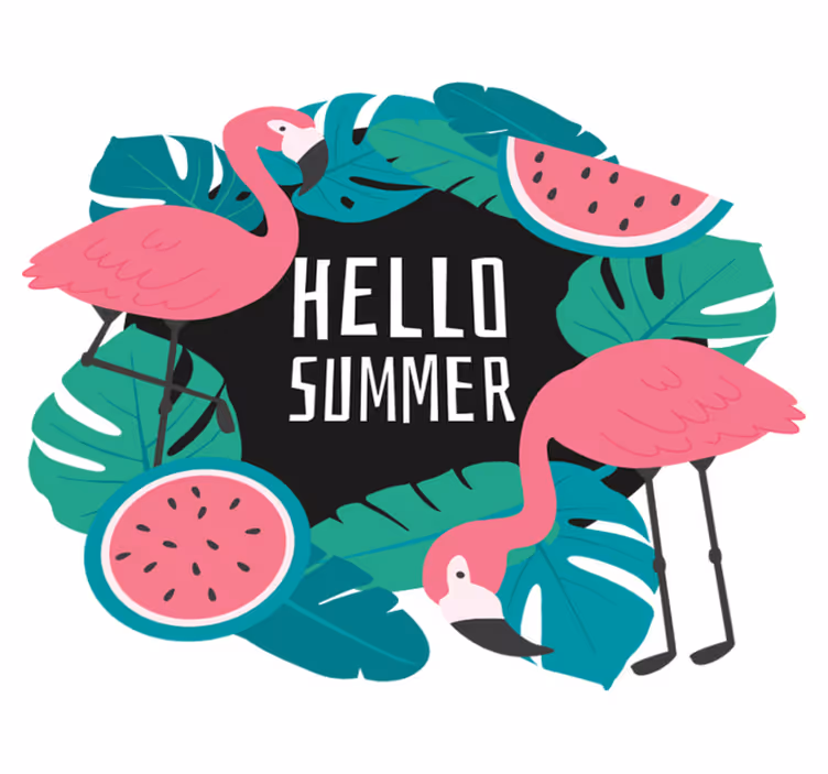 Nature rug tropical flamingo pattern - TenStickers
