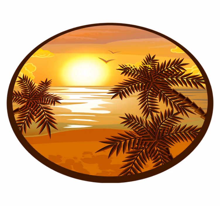 Nature rug serene sunset view - TenStickers