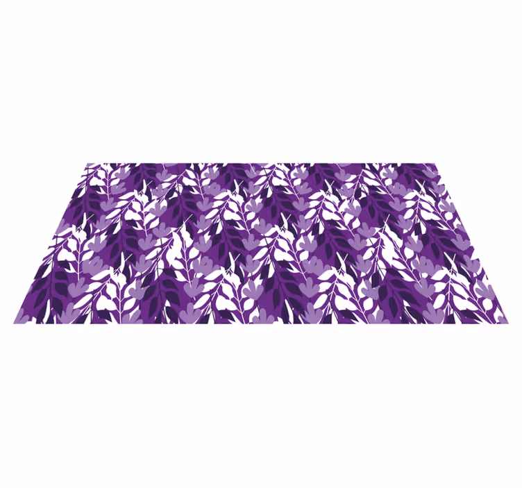 Nature rug with leafy pattern design - TenStickers