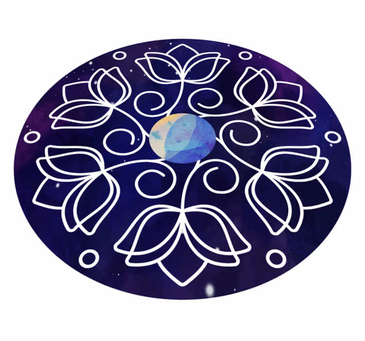 Nature rug with lotus blossom design - TenStickers