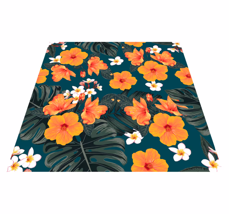 Nature rug exotic bloom arrangement - TenStickers