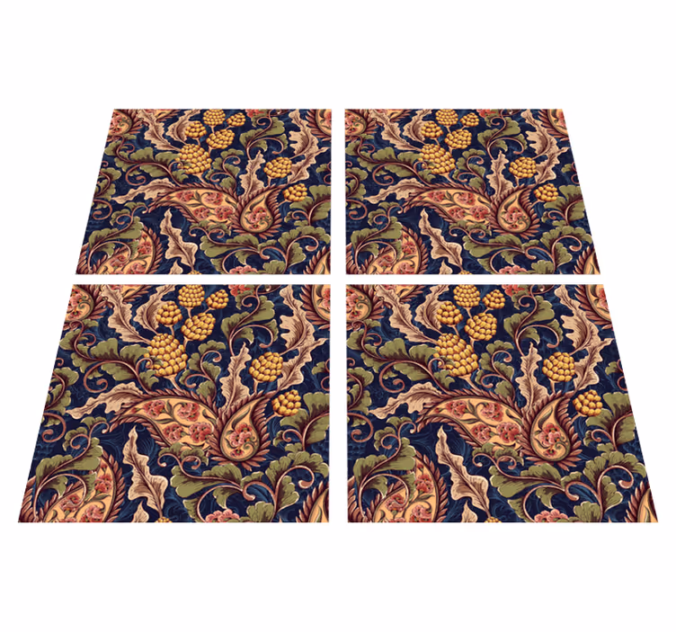 Nature rug with floral pattern design - TenStickers