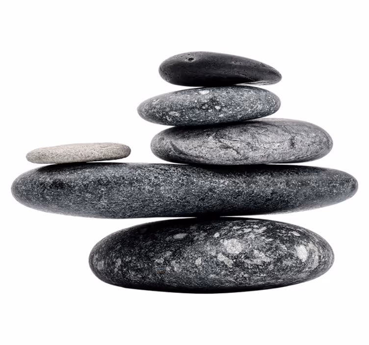 Nature rug stacked pebbles design - TenStickers