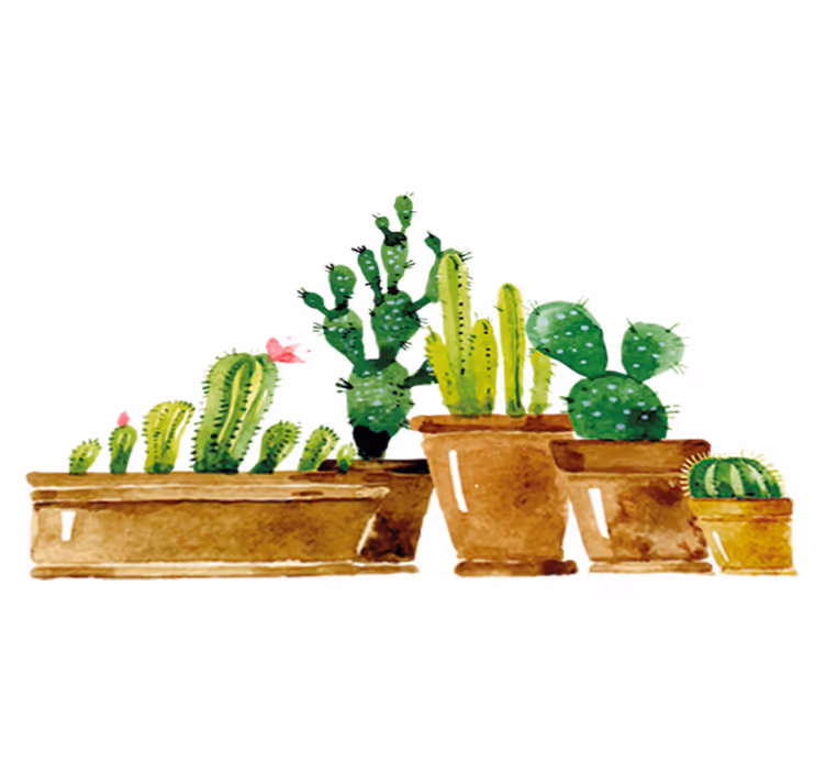Floral rug for a diy cactus garden - TenStickers