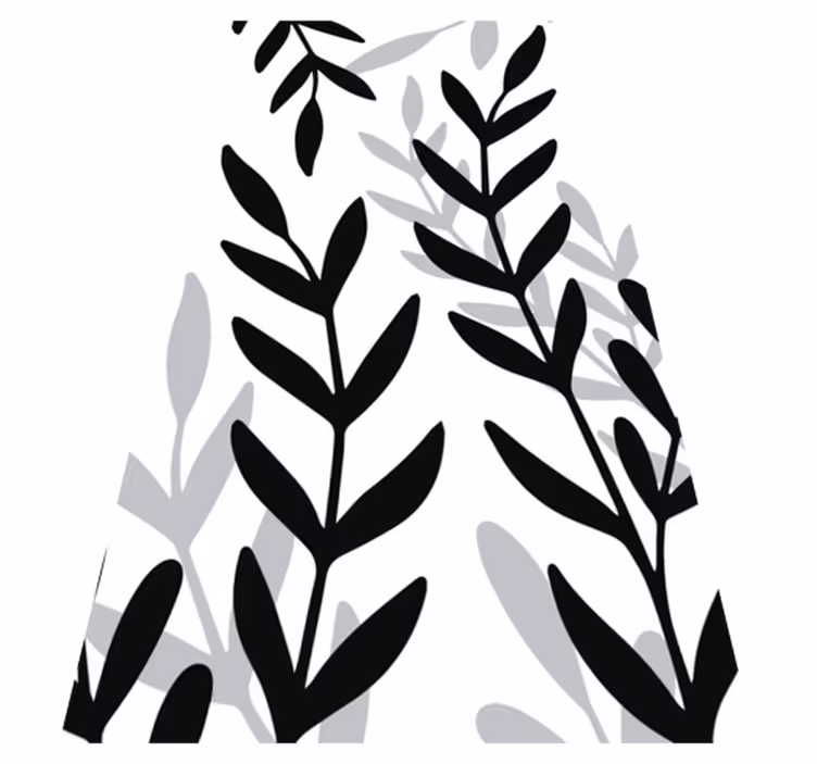 Floral rug with translucent plant vinyl sheet - TenStickers