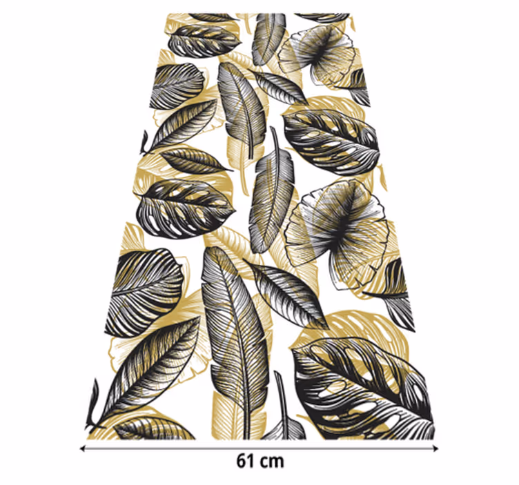 Floral rug elegant tropical plants - TenStickers