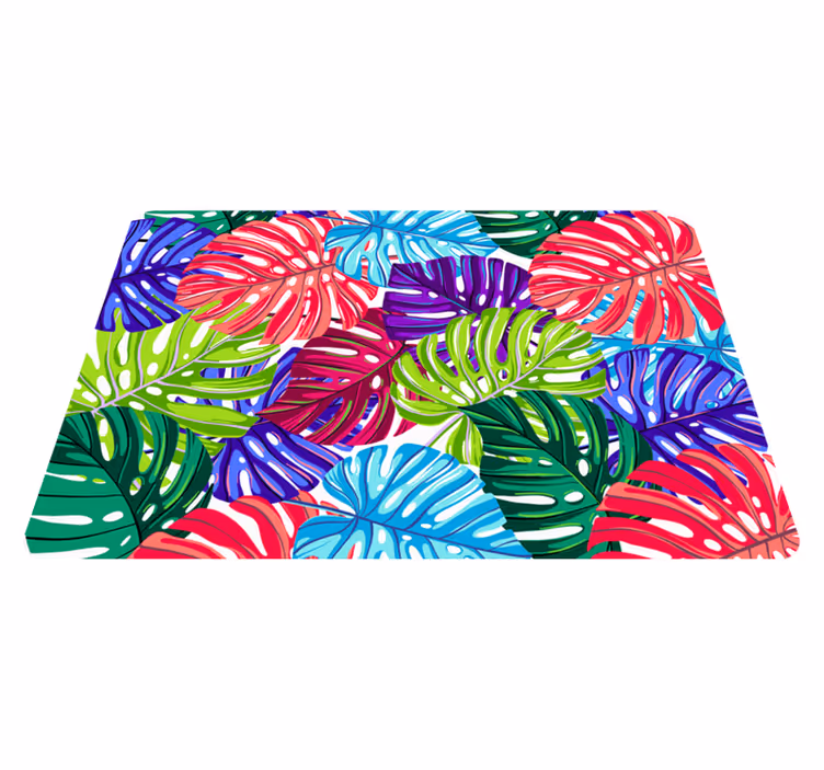 Monstera tropical floral rug - TenStickers