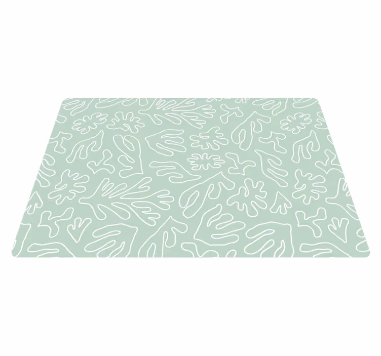 Floral rug inspired by green seaweed thoughts - TenStickers
