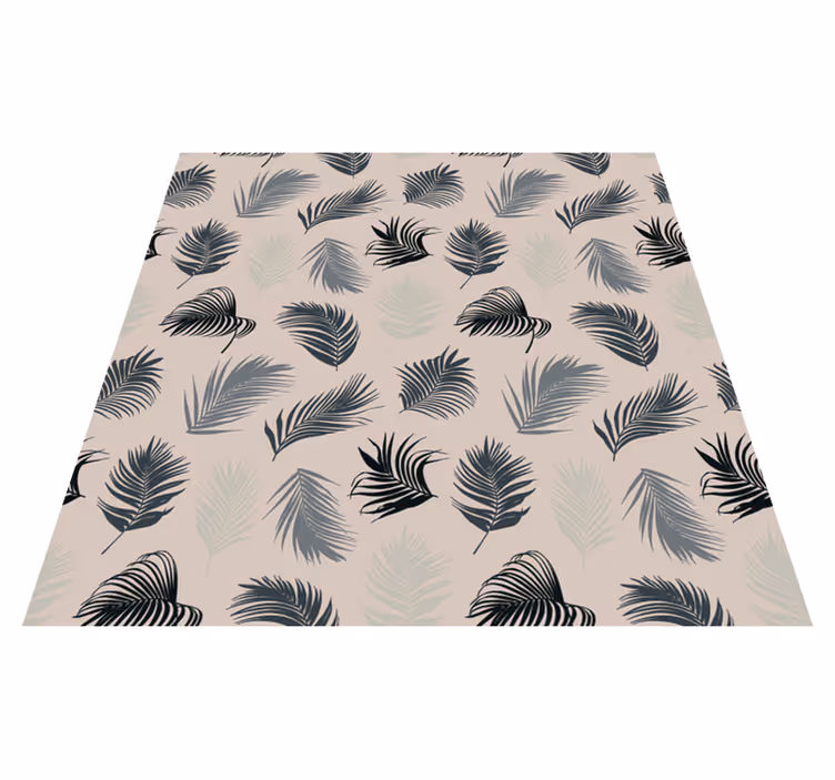 Floral rug with a vibrant blend of palm leaves - TenStickers