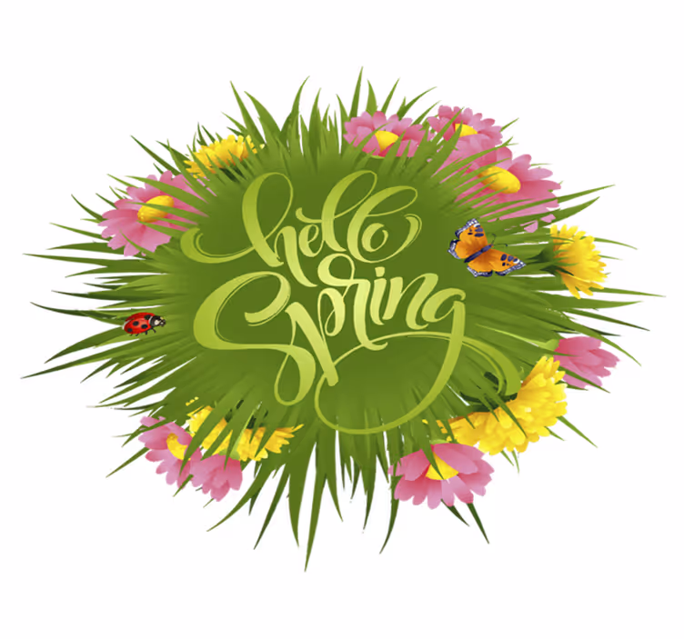 Floral rug spring meadow bloom - TenStickers