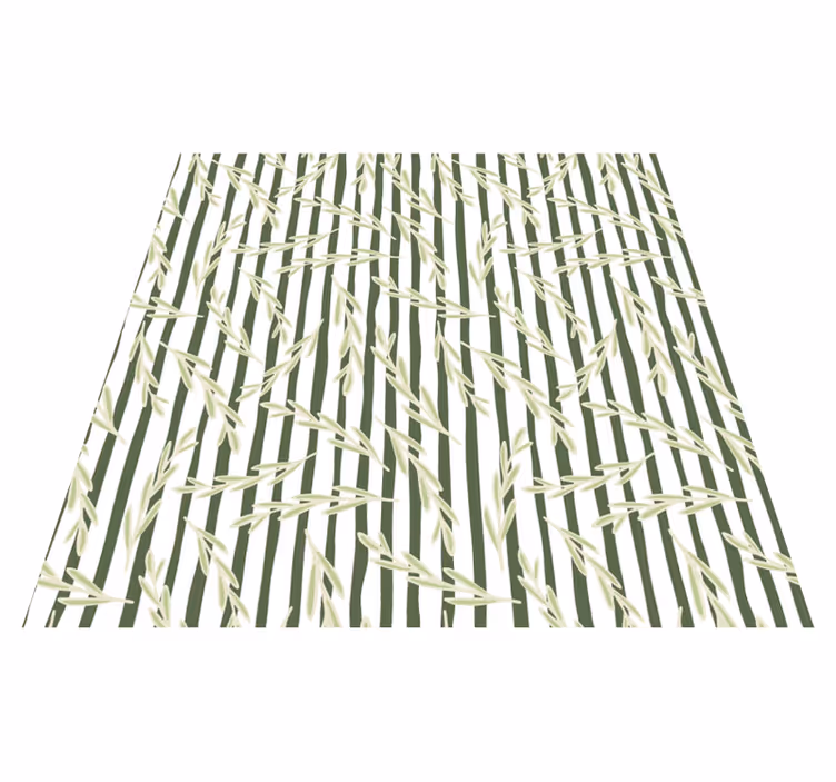 Floral rug with delicate leaf patterns - TenStickers