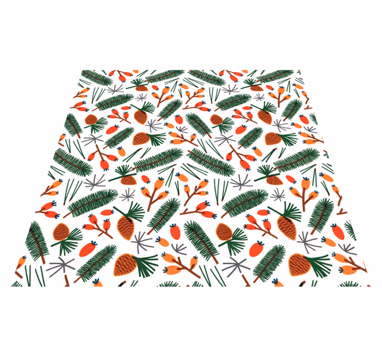 Floral rug with autumn leaf patterns - TenStickers