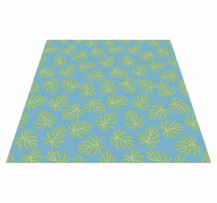 Floral rug with summertime green leaves design - TenStickers