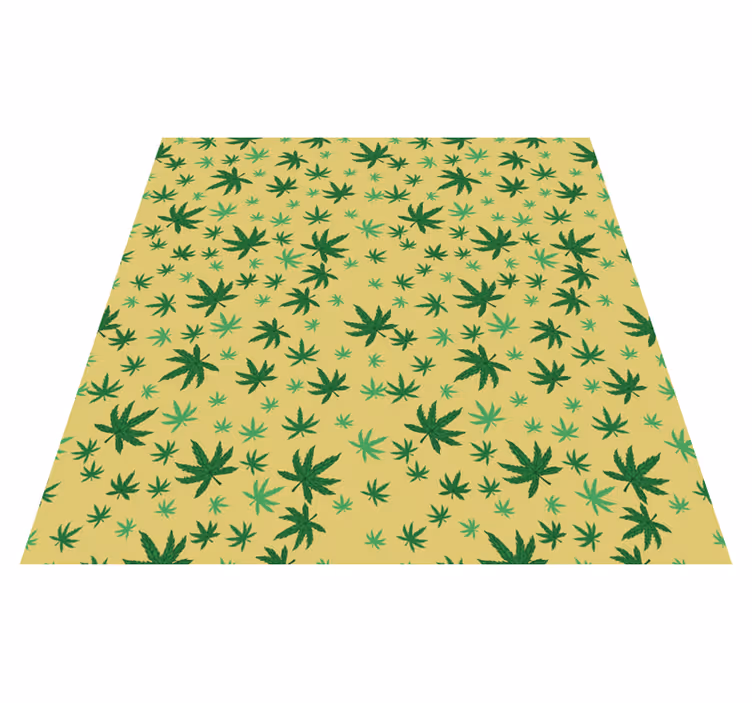 Floral rug with seamless cannabis design - TenStickers