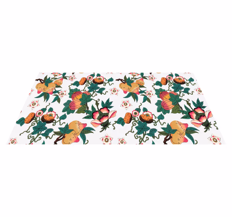 Multicolor floral summer print floral rug - TenStickers