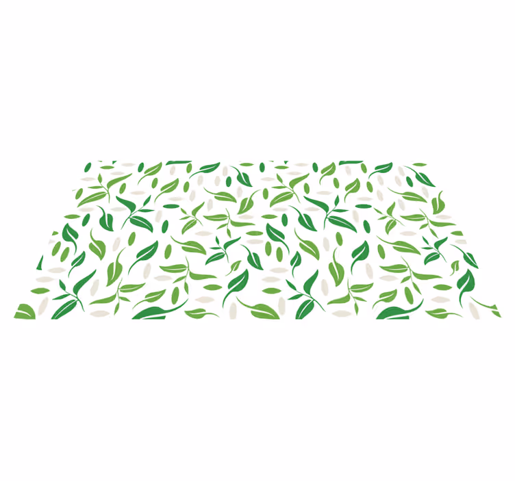 Floral rug with small green leaf pattern - TenStickers