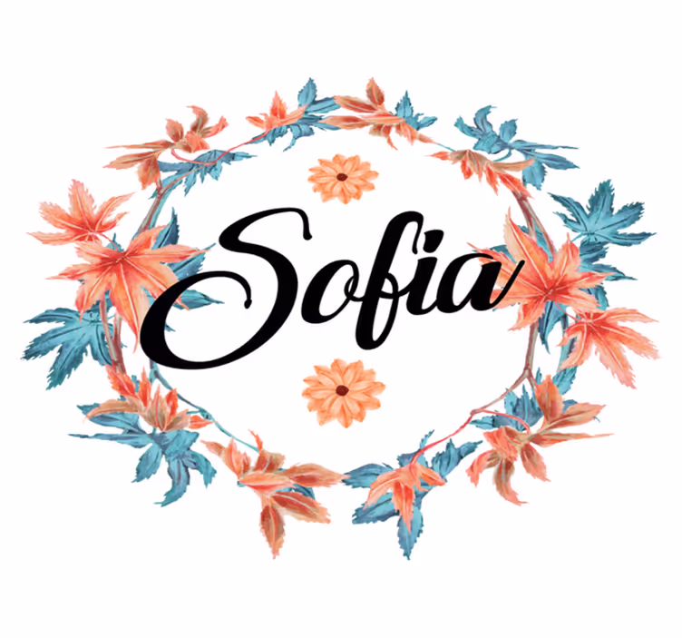 Floral rug with autumn flower crown personalized - TenStickers